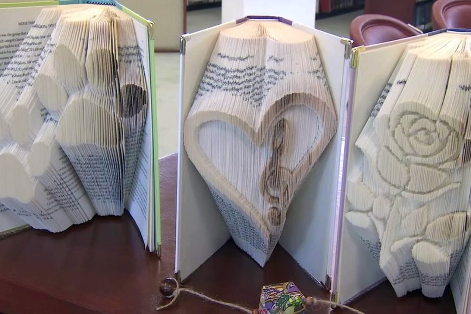 Woman Folds Old Books Into Custom Works Of Art - Youtube