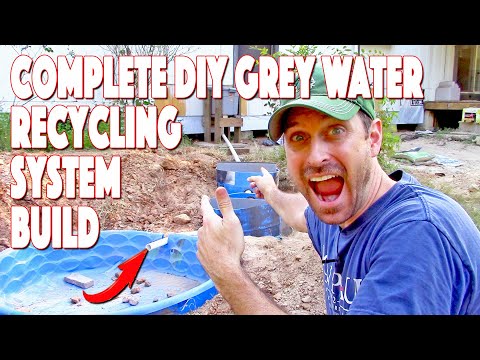 Complete Grey Water System Build | DIY Recycling Septic Saver | 3 Stages With Planter Beds