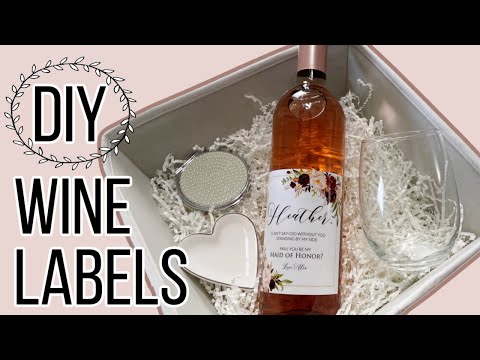 How to Make Personalized Wine Bottle Label | Easy DIY Wine Labels