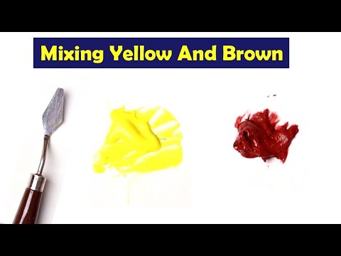 Mixing Yellow And Brown - What Color Make Yellow And Brown - Mix Acrylic Colors